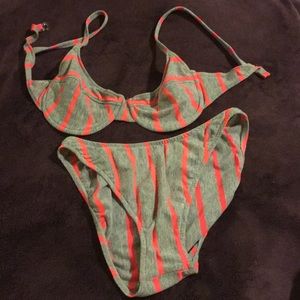 Sassafras Vintage Bikini, Grey and pink, M